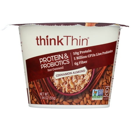 Think! Thin Cinnamon Almond Protein & Probiotics Hot Oatmeal, 1.94 Oz