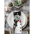 thumbnail image 2 of Black Snowman Christmas Cloth Napkins Set of 4 Reusable Dinner Napkins, Xmas Snowflake Birds Berry Winter Cocktail Napkin Washable Table Napkins for Wedding/Holiday Party/Baby Shower 20"x20", 2 of 7
