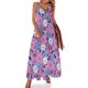 thumbnail image 1 of Vestido bohemio floral estilo bohemio hippie, vestido playero largo con escote en V, vestidos casuales largos con tirantes, ropa de calle de talla grande, 1 of 7