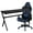 Blue, variant on Flash Furniture Optis Gaming Desk and Red/Black Reclining Gaming Chair Set /Cup Holder/Headphone Hook/Removable Mouse Pad Top - Wire Management