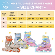 C SEVEN C7skates Tangerine Nostalgic Jr. Youth Inline Skates, Tangerine, Size M, Adjustable, Unisex