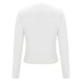 thumbnail image 4 of Women's Plus Size Base Layer Shirt Solid Casual Long Sleeve Tops Tight Slim Crewneck Basic T Shirts, 4 of 5