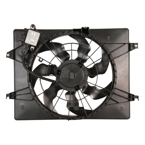 Ikon Motorsports Radiator Cooling Fan Assembly for 2014-2016 Kia Optima Hybrid 2.4L, 25380-4R500 HY3115149 Single Engine Fan, Black