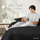thumbnail image 4 of Dreamlab Colcha Ligera con 2 Fundas de Almohada, Capitonado, Ultra Suave. Hipoalergénico. Edrecolcha para Cama. Edredón para Verano y Todas Las Estaciones. (King Size 275 x 240 cm, Trébol, Negro), 4 of 8