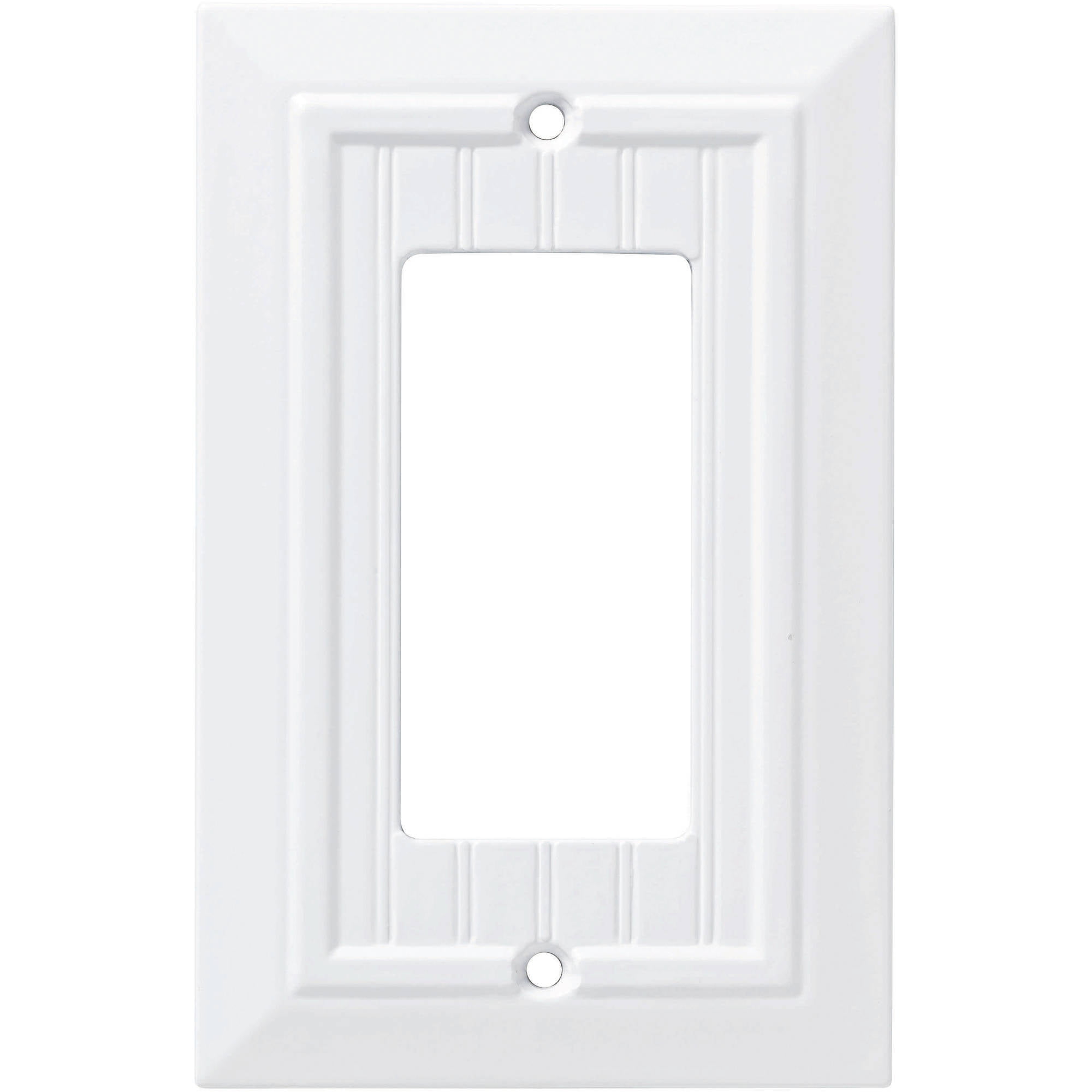 Franklin Brass Classic Beadboard Single Decorator Wall Plate in Pure White