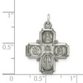 thumbnail image 2 of Auriga Fine Jewelry 925 Sterling Silver Antiqued Reversible 4-way Medal for Women (L - 37 mm, W - 20 mm), 2 of 6