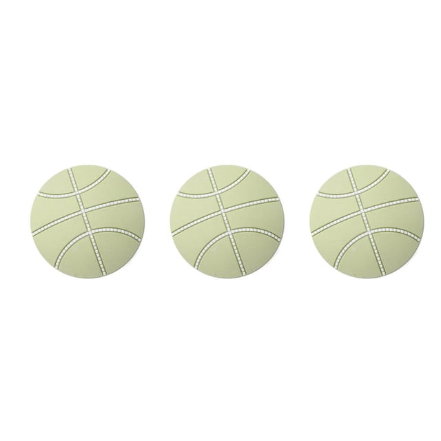 Transemion 4pcs Mute Door Rear Wall Waterproof Anti-Collision Pad Crash Waterproof Anti-Collision Pad Basketball Style 5cm green 3Set