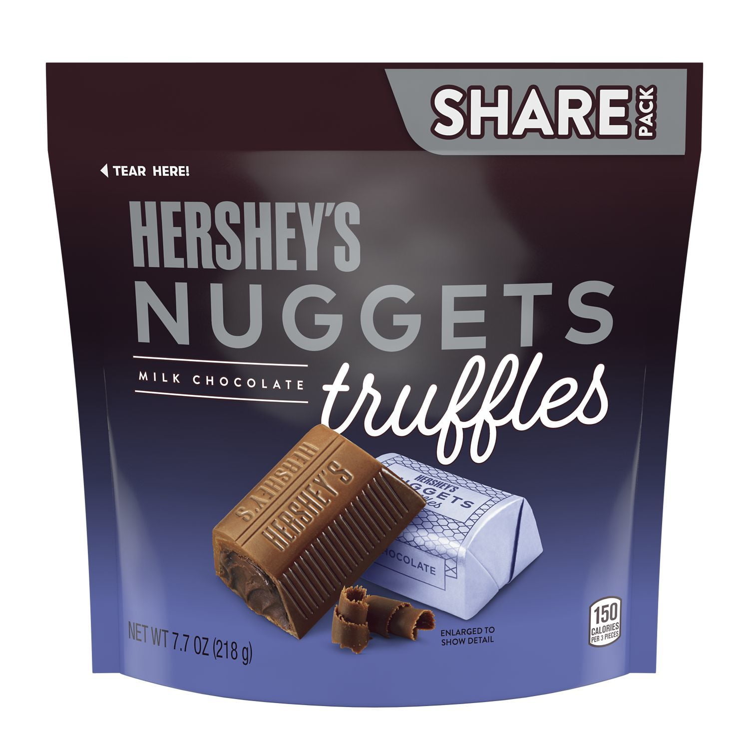 Hershey's, Nuggets Milk Chocolate Truffles Candy, Individually Wrapped, 7.7 oz, Share Pack