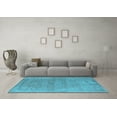 thumbnail image 3 of Ahgly Company Indoor Square Oriental Light Blue Industrial Area Rugs, 6' Square, 3 of 4