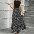 thumbnail image 4 of WTOBBY Women's Floral Print High Waist Fashionable Elegant Sleeveless Dress for Evening Parties and Special Occasions with Chic Design,Gray S, 4 of 4