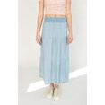 thumbnail image 2 of Ragstock Tiered Chambray Maxi Skirt, 2 of 4