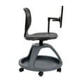 thumbnail image 4 of Bowery Hill 360 Degree Tablet Rotation Metal Mobile Desk Chair in Black, 4 of 8