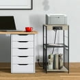thumbnail image 5 of Record Player Stand with Storage Vinyl Record Storage Table with Power Outlet Turntable Stand for Album Recording Player Vinyl Storage 3 Tier Record Cabinet Bedside Table For Bedside, 5 of 6