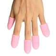 thumbnail image 2 of Wearable Nail Soakers Pad Holder, UV Gel Polish Remover Caps Tips, Acrylic Off or Nail Art Removal Tools. 10 Pieces Fingers, Reusable Silicone, HOT PINK, 2 of 4