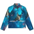 thumbnail image 4 of Jackets for Women Winter Coat Jackets Flannel Stand Collar Jacket(Shark Swim,Size:S-4XL), 4 of 7
