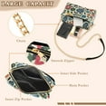 thumbnail image 3 of FORMRS Women Crossbody Purse with Chain Strap Vegan Leather Shoulder Handbag, Vibrant Floral, 3 of 7