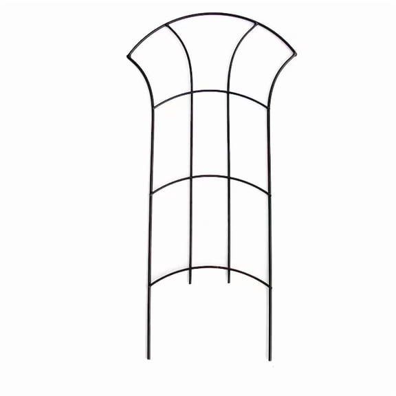 PURELY- 12" X 24" Black Steel Garden Trellis For Climbing Plants, Roses, Cucumbers