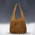 thumbnail image 3 of Stylago Slouchy Suede Shoulder Bags with Tassel Womens Underarm Tote Bag Work Purses Ladies Travel Handbag for Winter Fall Brown, 3 of 6