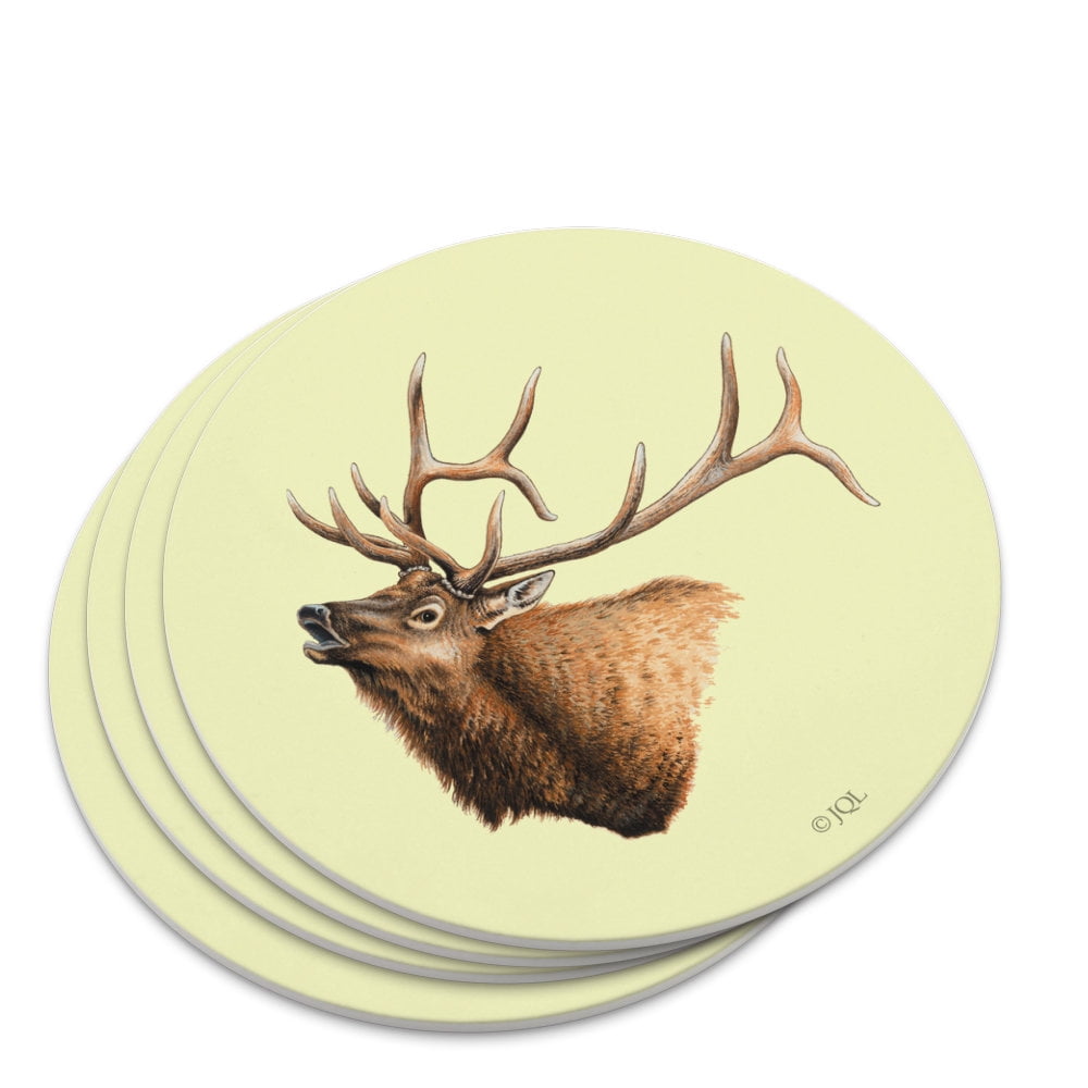 Elk Head Hunting Novelty Coaster Set