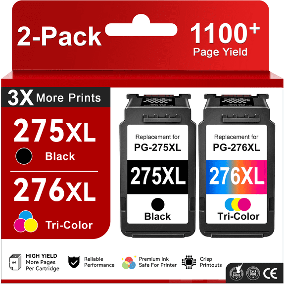 275 Ink Cartridge for Canon Ink 275 and 276 Compatible for PG 275 Black Ink Cartridge for Pixma TS3522 TR4722 TS3722 Printer Ink