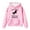 Pink, variant on Kiijoy Toddler Girls Graphic Hoodie Long Sleeve Hooded Sweatshirt Loose Pullover for Kids