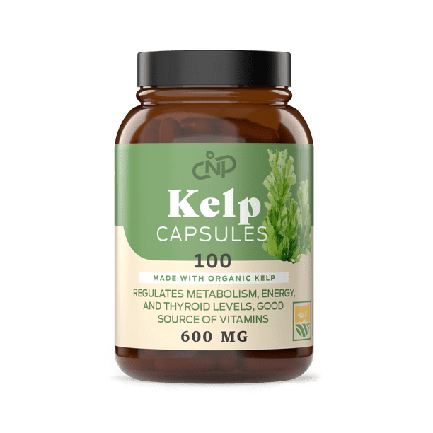 Organic Kelp Capsules 600mg Capsules 100 Pills Powdered Raw Sea