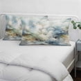 thumbnail image 4 of Blue White Ombre Pillow Covers Queen, Watercolor Cloud Geometric Abstract Art Soft Brushed Microfiber Breathable Throw Pillow Covers, Pillowcase with Zipper for Couch Sofa Bedroom Living Room 20"x30", 4 of 9