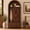 Walnut + Engineered Wood + Farmhouse, variant on 70.3 Inch Arched Top Farmhouse Hall Tree With Bench 4 Metal Hooks 2 Fluted Door Storage Mudroom Organizer For Entryway Hallway Walnut