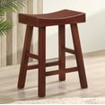 thumbnail image 2 of Furniture of America Colan Saddle Counter Stools, Dark Cherry - Set of 2, 2 of 4