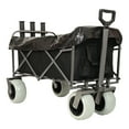 thumbnail image 3 of YIYADO Fishing Cart with Rod Holders ,Beach Wagon with Big Wheels for Sand 500lbs capacity - All Terrain Steel Frame Utility Cart with 9" Pneumatic Tires,strap with multiuse bag ,black, 3 of 7
