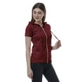 thumbnail image 3 of Moomaya Womens Zip Up Hoodie Short Sleeves Top Pockets Casual Hoodies, 3 of 7