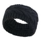 thumbnail image 5 of Diadema elástica de punto, gruesa, para el cabello, con orejeras, ideal para el ejercicio en invierno. Negro, 5 of 9