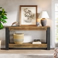 thumbnail image 6 of Tribesigns Long Console Table,  63-Inch Farmhouse Wood Sofa Table Behind Couch for Living Room, Rustic Brown & Black, 6 of 8