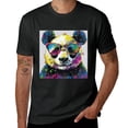 thumbnail image 2 of PIKWEEK Yidipot cute panda animal, designed shirt, artistic display, T-shirt lover gift casual breathable men, women, boys, girls, children Black, 2 of 4