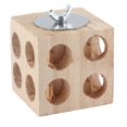 thumbnail image 1 of Bird Block Chewing Toy Wooden Foraging Shredding Parrot Block Perch Toy for Lovebirds Cockatiels Budgies 6cm/2.4in, 1 of 2