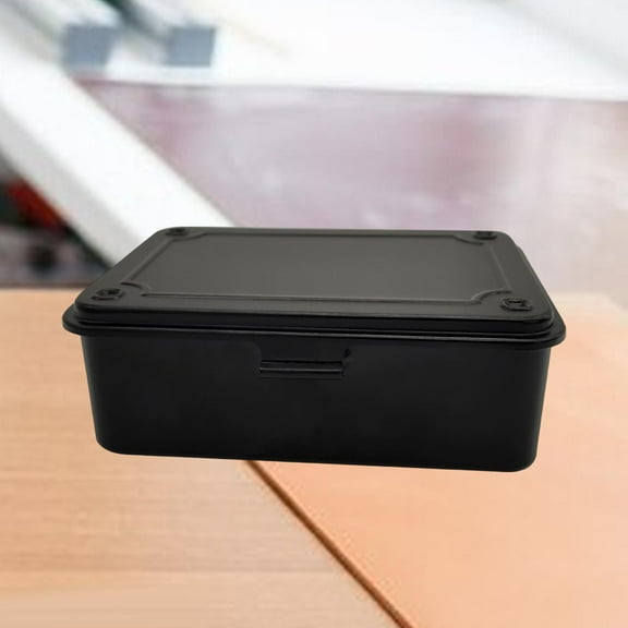 Fancyes Case Hinged Metal Tool Box Rectangular Desktop Multipurpose Holder Container for Candles Jewelry Crafts Storage Keys Handbook