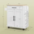 thumbnail image 6 of Rolling Coffee Cart with Adjustable Shelf / Flexible Storage for Coffee Supplies, 6 of 6