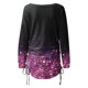 thumbnail image 5 of Vestido para mujer Casual de manga larga con cuello en O camiseta Mini vestidos de columpio de manga larga con volantes en niveles Casual fiesta otoño negro Midi vestido Fridja NMB815, 5 of 6