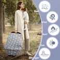 thumbnail image 4 of Yoofoss Funda de lactancia, bufanda para lactancia materna, fundas para asientos de coche de bebé, funda para cochecito de bebé, dosel para asiento de coche para niñas y niños, 4 of 5
