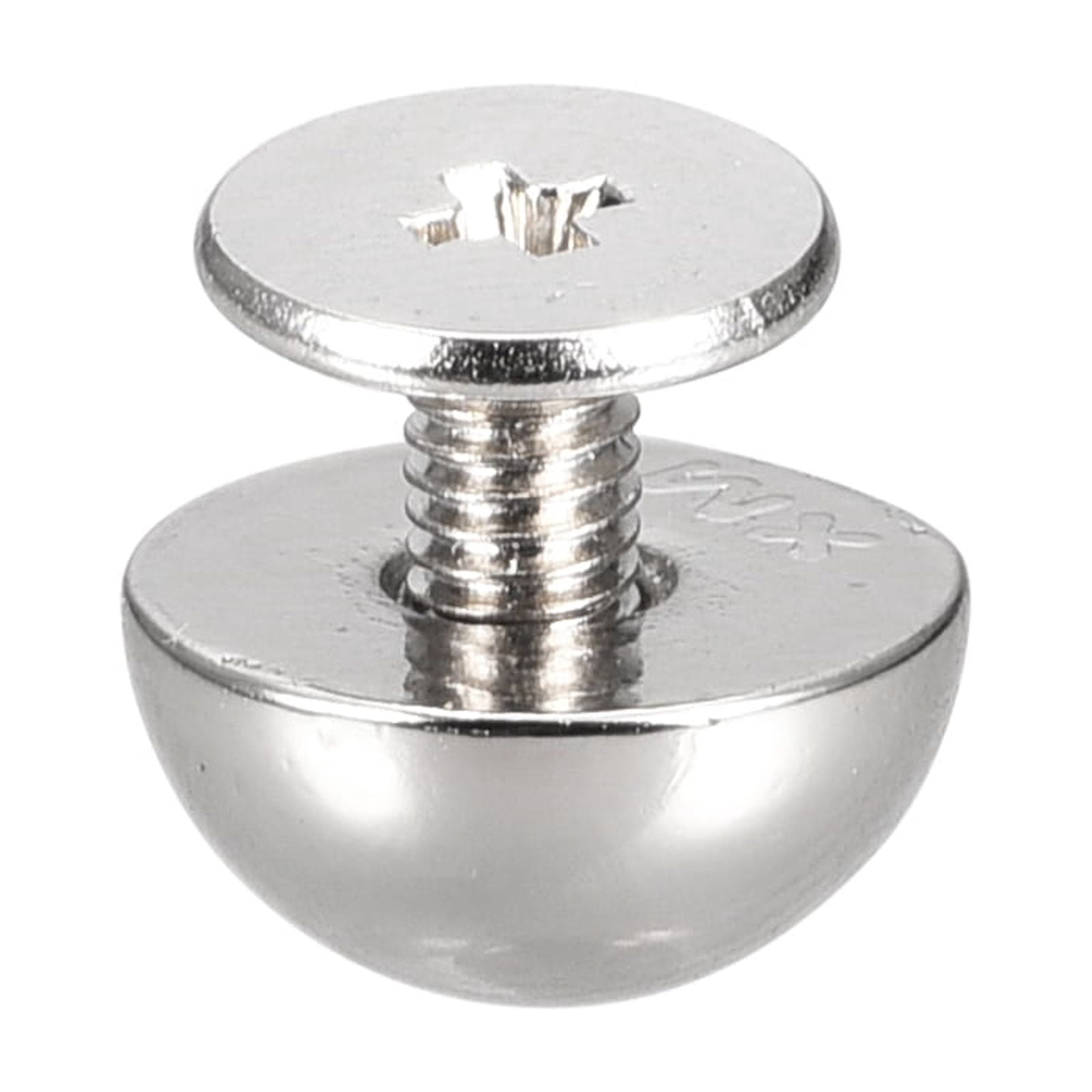 Unique Bargains Screw Back Rivets Solid Round Head Leather Studs Silver Tone 10x6mm