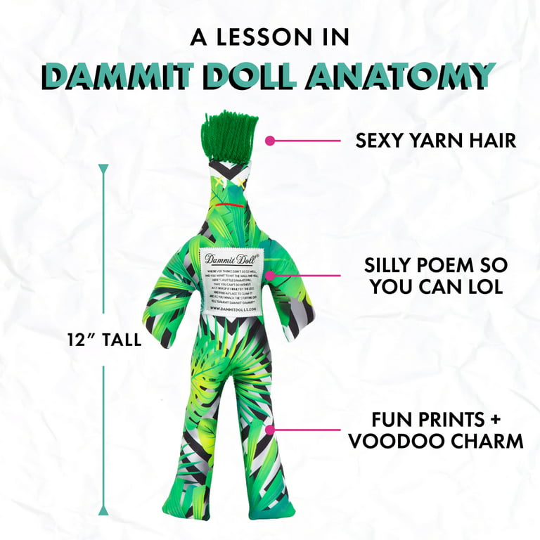 Dammit Doll - Classic Random Color, Stress Relief - Gag Gift - 1 Doll -  Sports Themed