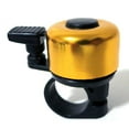 thumbnail image 3 of Alloy Mini One Touch Bike Handlebar Bell Ring Horn Lever Cycle Push Bike (Golden), 3 of 5