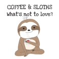 thumbnail image 3 of CafePress - Coffee And Sloths Women's Light Pajamas - Women's Short Sleeve Print T-Shirt and Pants Light Cotton Pajama Set, 3 of 7