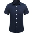 thumbnail image 2 of Men's Casual Button Down Shirt Business Chambray Dress Shirt, 2 of 6