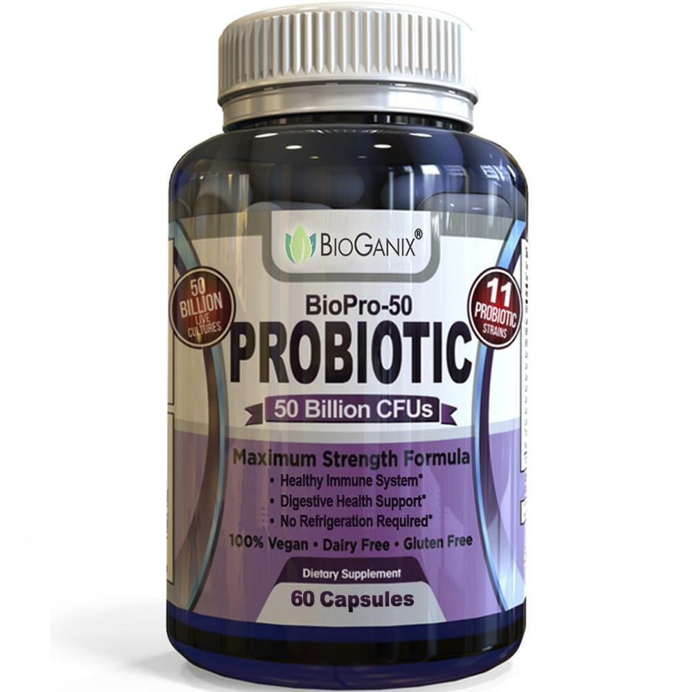 Probiotic BIOPRO 50 Billion CFU with 11 Strains Prebiotic Supplement