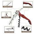 thumbnail image 3 of Unique Bargains 10Pack 5' Wine Openers Waiter Corkscrew Red Wine Bottle Opener, Red, 3 of 6