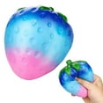 thumbnail image 2 of Cartoon Strawberry Decompression Slow Reback Starry Strawberry Decompression Toy Slow Reback PU Toy*1pcs Games Sausage, 2 of 7