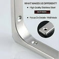 thumbnail image 4 of 2pcs Stainless Steel Shelf Brackets Wall Brackets For Shelves Shelf Support Angle Bracket Heavy Duty L Brackets, 4 of 5