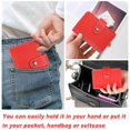 thumbnail image 1 of ZheElen Compact Card Holder Bag Lightweight And Small Occupation Easily Fit In Bag No Loose Thread Card Bag Red 1Set, 1 of 6