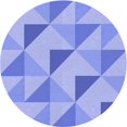 thumbnail image 1 of Ahgly Company Jeans Ronds Lavables en Machine Intérieur Transitionnel Tapis Bleu, 7 Pieds Rond, 1 of 7